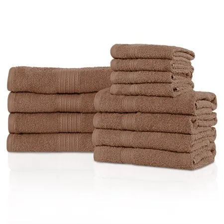 Superior Eco-friendly 100% Cotton,Ultra Absorbent 12-Piece Towel Set