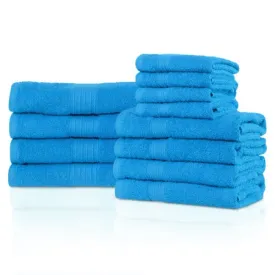 Superior Eco-friendly 100% Cotton,Ultra Absorbent 12-Piece Towel Set