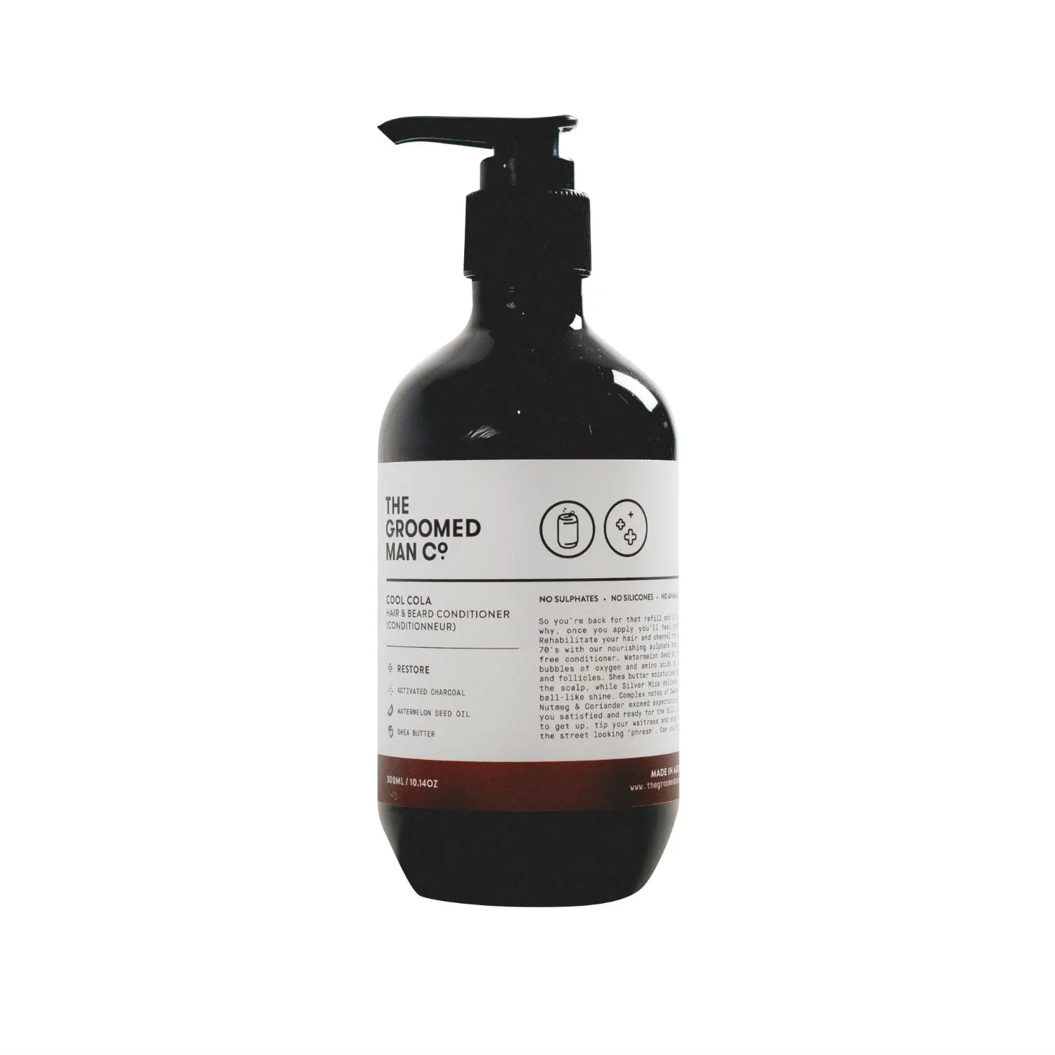 The Groomed Man Co. Cool Cola Hair   Beard Conditioner (300ml)