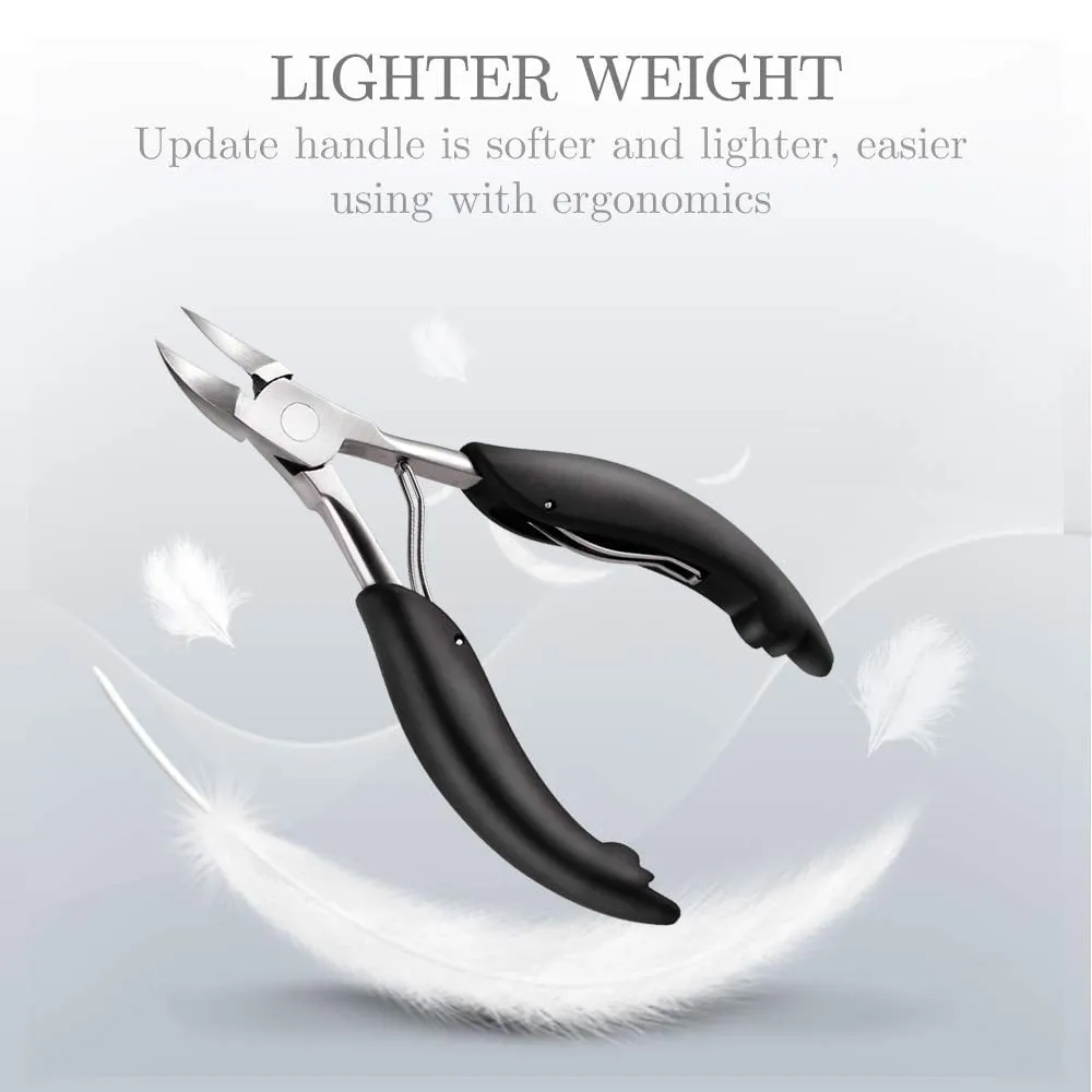 Toenail Clippers for Thick Toenails Heavy Duty Easy Grip Rubber Handle Style Toenail Clipper Ingrown Toenail Tool for Men, Seniors, Adults