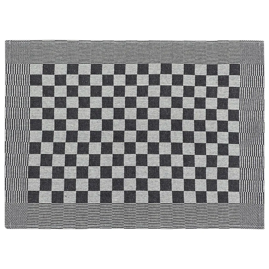 vidaXL 20 Piece Towel Set Black and White Cotton