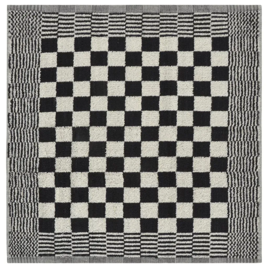 vidaXL 20 Piece Towel Set Black and White Cotton