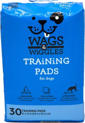 Wags & Wiggles Training Pads for Dogs, 30 Count